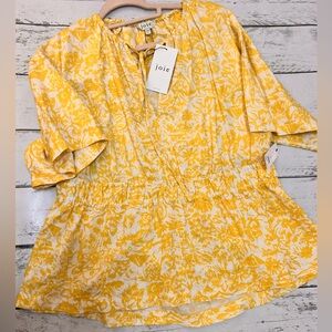 Joie 3X Porcelain and Empire Yellow NWT Renae B